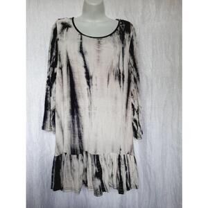 Lida collection super soft black tie dye blouse